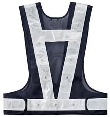 多機能LEDベスト 多機能LEDベスト-KW-BL (メッシュ部：紺・反射部：白・