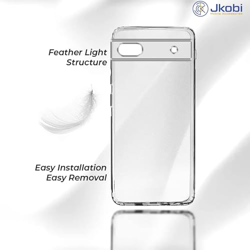 Image of Jkobi Back Case Cover for Google Pixel 6a (Shockproof Case with Camera Protection | Clear Silicone | Soft and Flexible | Transparent)