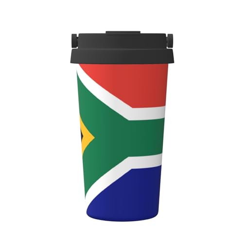 GGsdaf South African Flag Printed Coffee Cup - Suitable for car and Office, can Keep hot and Cold Drinks in Cold or hot Condition.