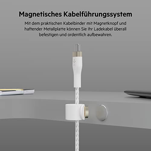 Belkin BoostCharge Pro Flex geflochtenes USB-C/USB-C-Ladekabel, USB-IF-zertifiziert zum Schnellladen mit Power Delivery PD, iPhone 16… – Ansicht 3