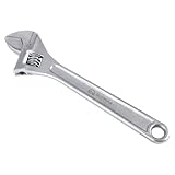 Olympia Tools 15' Adjustable Wrench, Heavy Duty Drop Forged Steel, Chrome Plated, Precision Machined Jaws, Rust Resistant