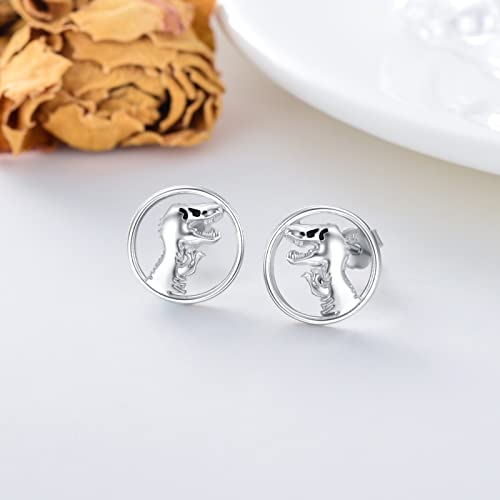 925 Sterling Silver Hypoallergenic Animal Stud Hoop Leverback Earrings Dinosaur/Cow/Frog/Raccoon/Giraffe/Octopus/Corgi Earrings Jewelry Gifts for women4