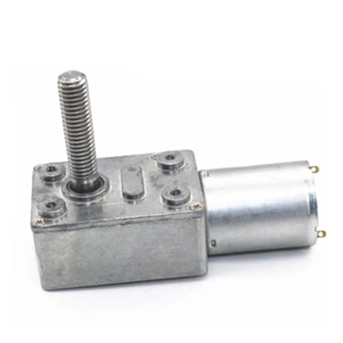 Réducteur à vis sans fin 24V 6 tr/min avec arbre fileté M8 inversé