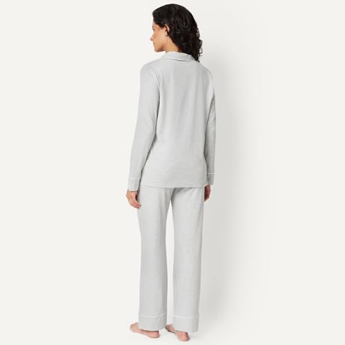 Image of Amazon Essentials Women's Long Sleeve Cotton Modal Pajama Set, Loungewear with Full-Length Bottom