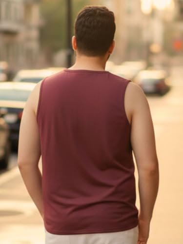 Image of Rigo Stylish Cotton Printed Vest for Men | Round Neck,Regular Fit, Sleeveless T-Shirt Vest for Men | Casual Innerwear Sando for Men & Boys - Perfect for Workouts Gym, Vacations, and Beaches