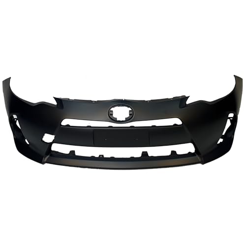 Image of Compatible with Toyota Prius C 2012-2014 Front Bumper Cover | CAPA Certified, Primed, With Fog Light Holes, Ready to Paint, OEM 5211952980, TO1000392
