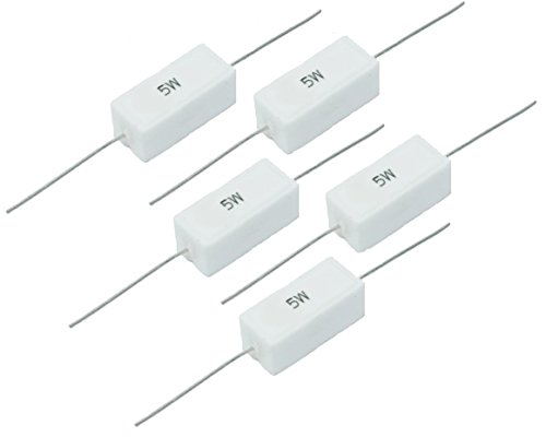 Resistencia de cerámica de 100 ohmios y 5 W (paquete de 5)