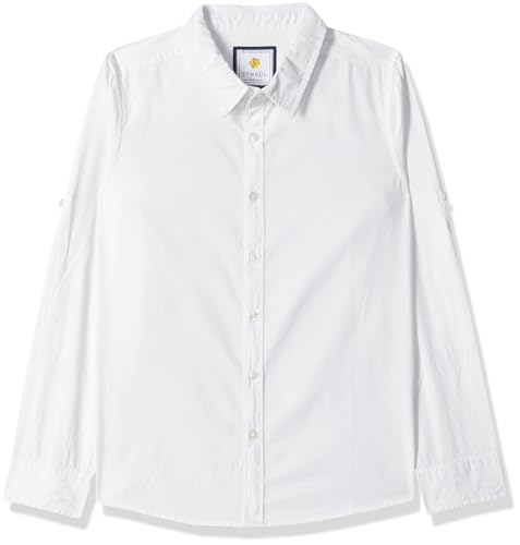 Image of Amazon Brand - Symbol Boy's Regular fit Shirt (White + Lt Blue 15 Years-16 Years)