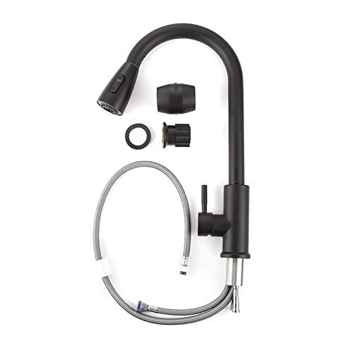 Mitigeur évier de cuisine en acier inoxydable durable avec douchette extractible silver - 7