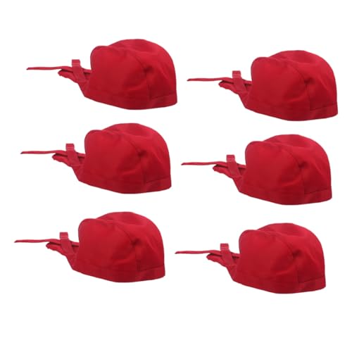 Chapeaux de cuisine pour chefs avec bonnets ajustables unisexes lot de 6 pièces