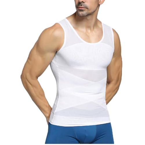 Tonetec Define Tank,Mens Slimming Undershirt,Mens Compression Shirt, Men Slimming Tummy Control Compression Shirt