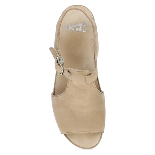 Dansko Laverne Peep-Toe Sandals for Women – T-Strap Design with Stain Resistant Nubuck Leathers2