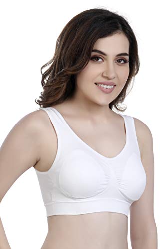 Image of Plumbury Women's Nylon Lightly Padded Wire Free Sports Bra