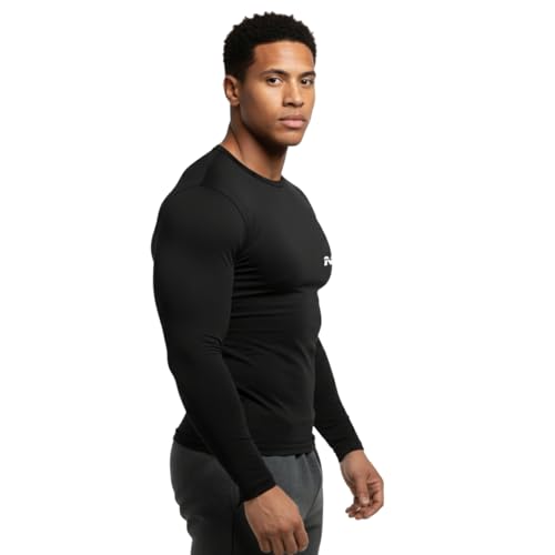 Image of NINQ Men Polyester Spandex Men's Sports Running Set Compression Shirt + Pants Skin-Tight Long Sleeves Quick Dry Fitness Tracksuit Gym Yoga Suits