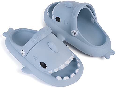 Image of KVbabby Kids Shark Slides Boys Girls Cloud Sandals | Cloud Sandals,Open Toe,Beach Pool Water Shoes,Slip-on,Lightweight,Non-Slip,Soft,Flexible,EVA Slippers