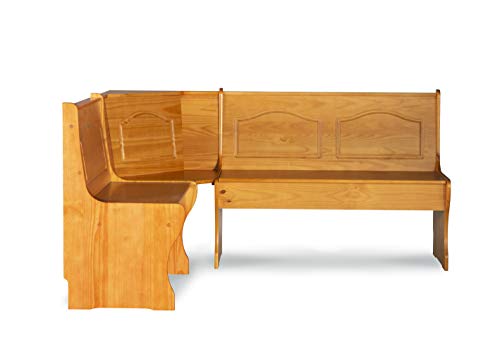 Linon Chelsea Kitchen-Nook Corner Unit, Natural #TOP3