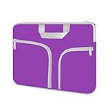 HESTECH Laptop case 14 inch,Chromebook Sleeve Cover,Neoprene Protective Carrying Bag for 14-15.6' HP Asus Acer Samsung Sony Dell XPS Surface Book 15/16 inch MacBook Pro Computer,Purple