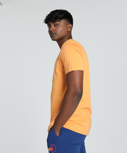 Image of Puma Men Cotton Graphic Print Regular Fit T-Shirt