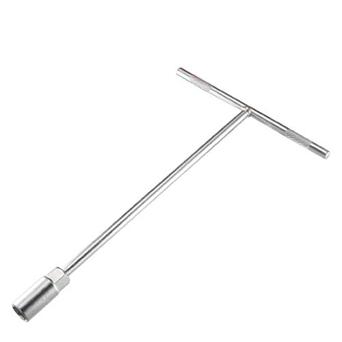 uxcell a14060900ux0076 Metric 14mm T bar Metal Hex Socket Wrench Deep Nut Driver Silver Tone