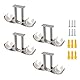 UFURMATE Gardinenstangenhalterungen, Deckenhalterungen aus Aluminiumlegierung, doppelte Vorhanghalter, Fenster-Vorhangstange, Hängestützen für 24–30 mm Gardinenstangen, Grau, 4 Stück