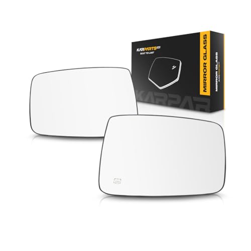For Ram 1500/2500 2011-2018 Mirror Glass Driver and Passenger Side | Pair | Heated | w/Backing Plate | All Cab Types | Flat Glass Type | Replacement For 68079363AA, 68079362AA | CH1324117, CH1325117