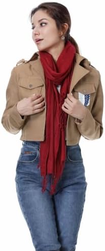 Mikasa Ackerman Jacket Outfits Survey Corps Cosplay Costume Wings of Freedom Cardigan Set Scarf