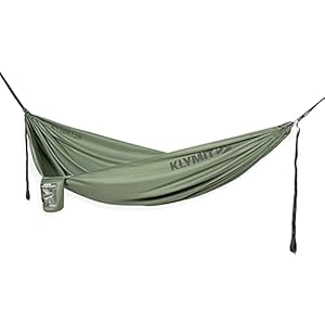 Klymit Single Traverse Hammock, Portable Hammock for Camping, Green