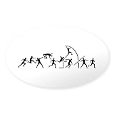 CafePress Decathlon Oval Bumper Sticker Car Decal