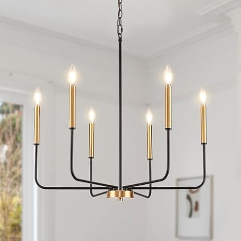 ZUYURT Black and Gold Chandelier Cover