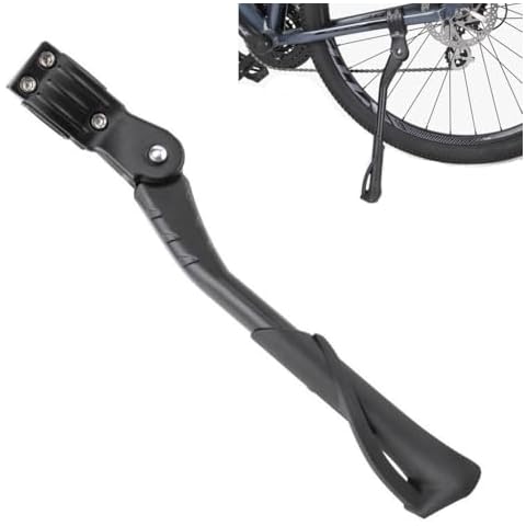 NINGVIHE Bike Kickstand,Kickstand for Adult Bike,Mountain Bike Kickstand,Adjustable Bicycle Kickstand for 24-29" Bicycles,Aluminium Alloy Bicycle Kickstand Support Storage (3 Screw) Cover