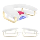 2 Pièces Repose Main Ongle en Forme du U,Repose Main Manucure en Cuir PU pour Manucure,Cou...