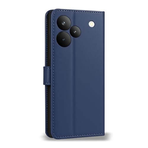 Image of AIBEX Shock Proof Flip Compatible for Realme P4 Pro 5G Flip Cover Leather Finish | Inside TPU with Card Pockets | Wallet Stand | Complete Protection Flip Case - Blue