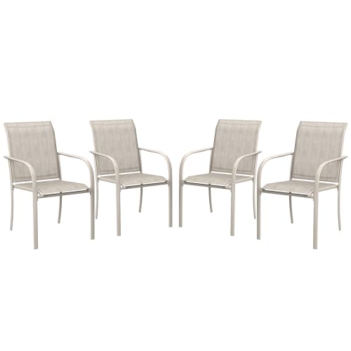 VICLLAX Stackable Dining Chairs Set of 4