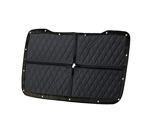 Image of Fits Freightliner Cascadia 2017 & Older (Check Picture #2 for Fitment) Quilted Winter Front Grille Cover (Includes Installation Kit)
