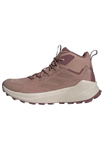 adidas Terrex Trailmaker 2 Mid Leather Hiking Shoes, Zapatos de Senderismo Mujer, Warm Clay/Warm Clay/Quiet Crimson, 43 1/3 EU