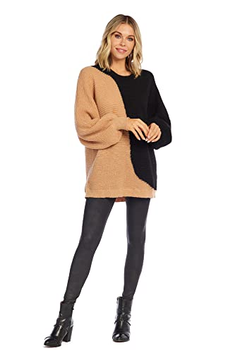 Image of Mud Pie Women's Maple Womens Colorblock Oversize Sweater