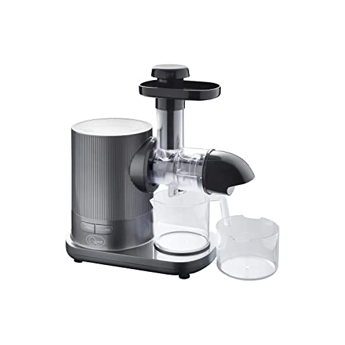 Quest 150W Slow Juicer/Cold Press Style/Masticating Juicer/Quiet <60 dB Motor/Higher Nutritional Value & Juice Yield/Accessories Included (Grey)