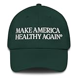 Make America Healthy Again® Embroidered Dad Hat – Adjustable Cotton Baseball Cap, Unisex Casual Low Profile Hat (Spruce)
