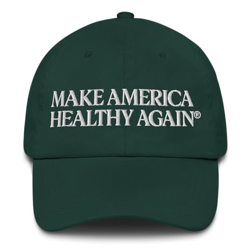 Make America Healthy Again Embroidered Dad Hat Adjustable Cotton Wellness & Patriot Baseball Cap (Spruce Adjustable)