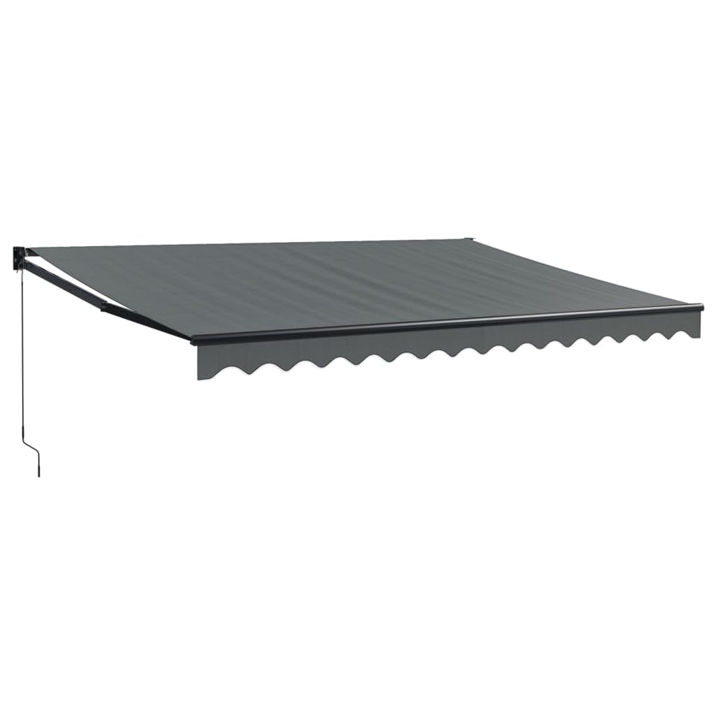 vidaXL Toldo retráctil Aluminio y Tela Gris Antracita 4x3 m