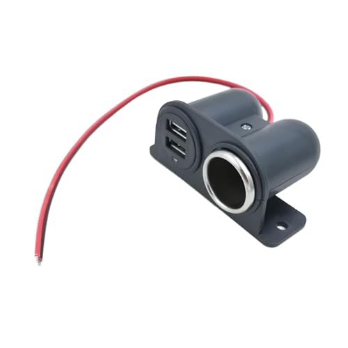 カースプリッター、2ソケットカーアダプター - 12v/24v カーソケットスプリッター充電器電源アダプター | 2 USB ポート スプリッター、急速充電カーチャージャー アダプター 2 ソケット、スマートフォン GPS ダッシュカム用