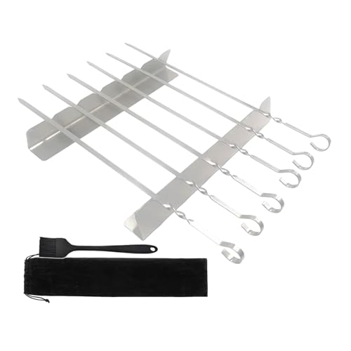 Soporte de brochetas para la parrilla, titular de brochetas | Estante de barbacoa al aire libre de acero inoxidable - Suministros de cocina sreusibles, herramientas de barbacoa al aire libre portátile