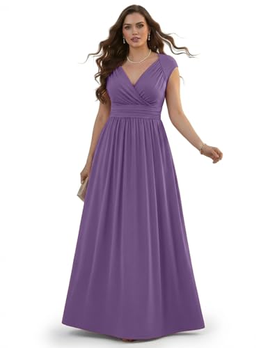 KOH KOH Womens Cap Short Sleeve Elegant Cocktail Evening Gown