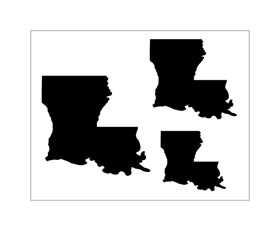 Louisiana Stencil 5 4 3 Inch United States Of America Outline Silhouette Design 8 x 10 Reusable Plastic