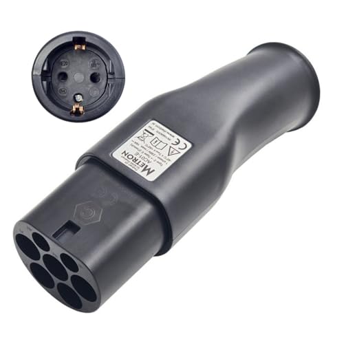 Metron AC01 Typ 2 auf Schuko Adapter Zuverlässig an der Ladestation durch Start- und Stopp-Elektronik