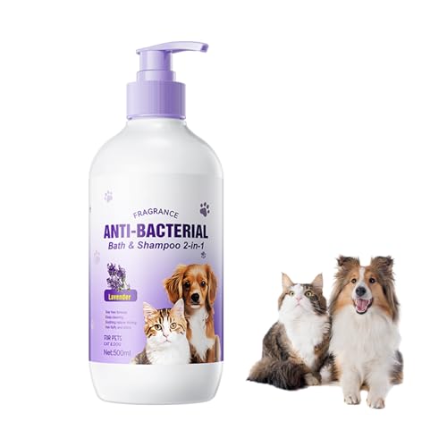 2in1 Shampoo & Conditioner - Praktisches Hundeshampoo und Conditioner in einem -Vegan & Tierversuchsfrei | Sanfte Formel für Welpen, Mit Lavender (500ml)
