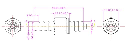Semfeil Brew 1/4 Inch Plastic Hose Barb Beer Line Quick Disconnect With Shut Off Beer Tubing And Gas Line Check Valve Quick Connector In-Line Set Food Grade Homebrew Kegging… thumb #4