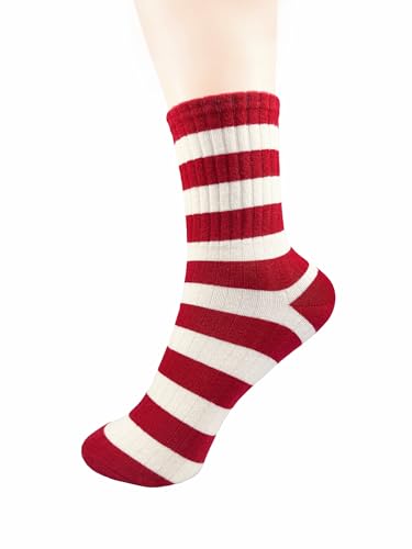 Image of Womens Ribbed Knit Socks Cotton Athletic Running Casual Crew Socks