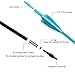 Pointdo 30inch Carbon Arrow Fluorescence Color Targeting and Practice and Hunting Arrows for Compound Bow and Recurve Bow with Removable Tips(Pack of 12) (Lake Blue)