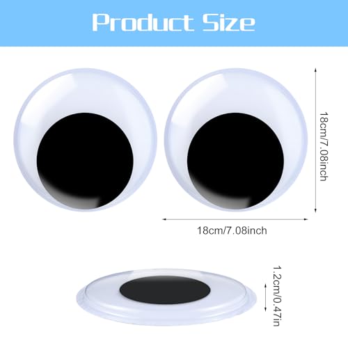 19 cm Olhos arregalados gigantes autoadesivos grandes para artesanato adesivos de plástico Google Ey
